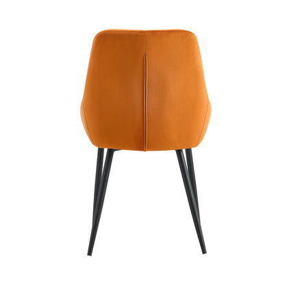 Sheron Velvet Dining Chairs (Set of 2) - Orange