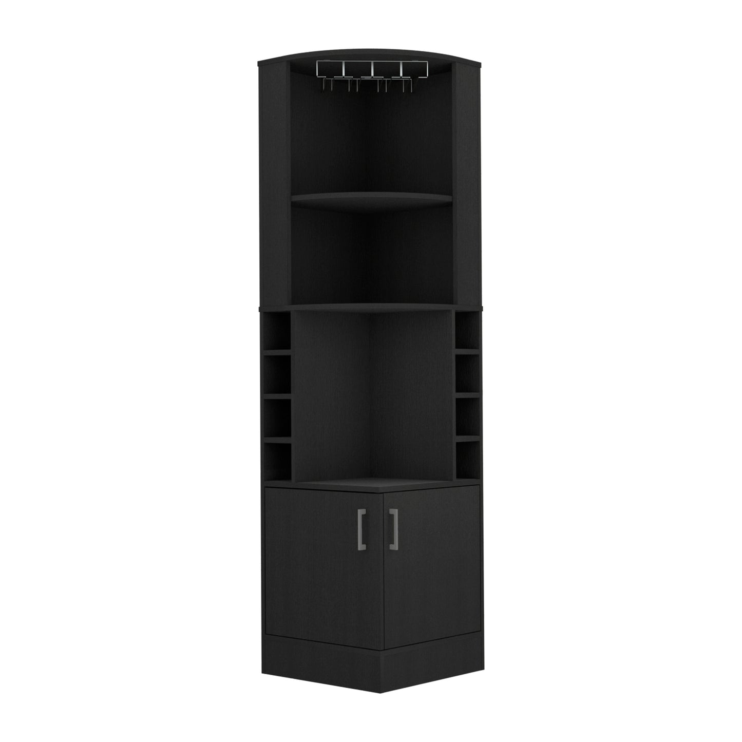 Atanasio Corner Bar Cabinet - Black