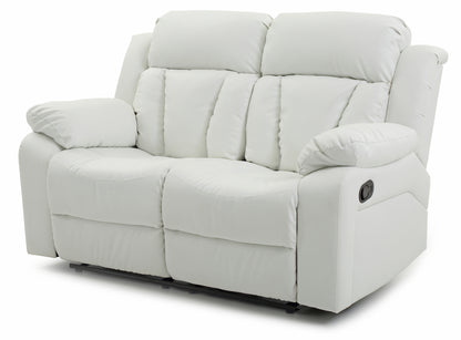 Daria Reclining Loveseat - White