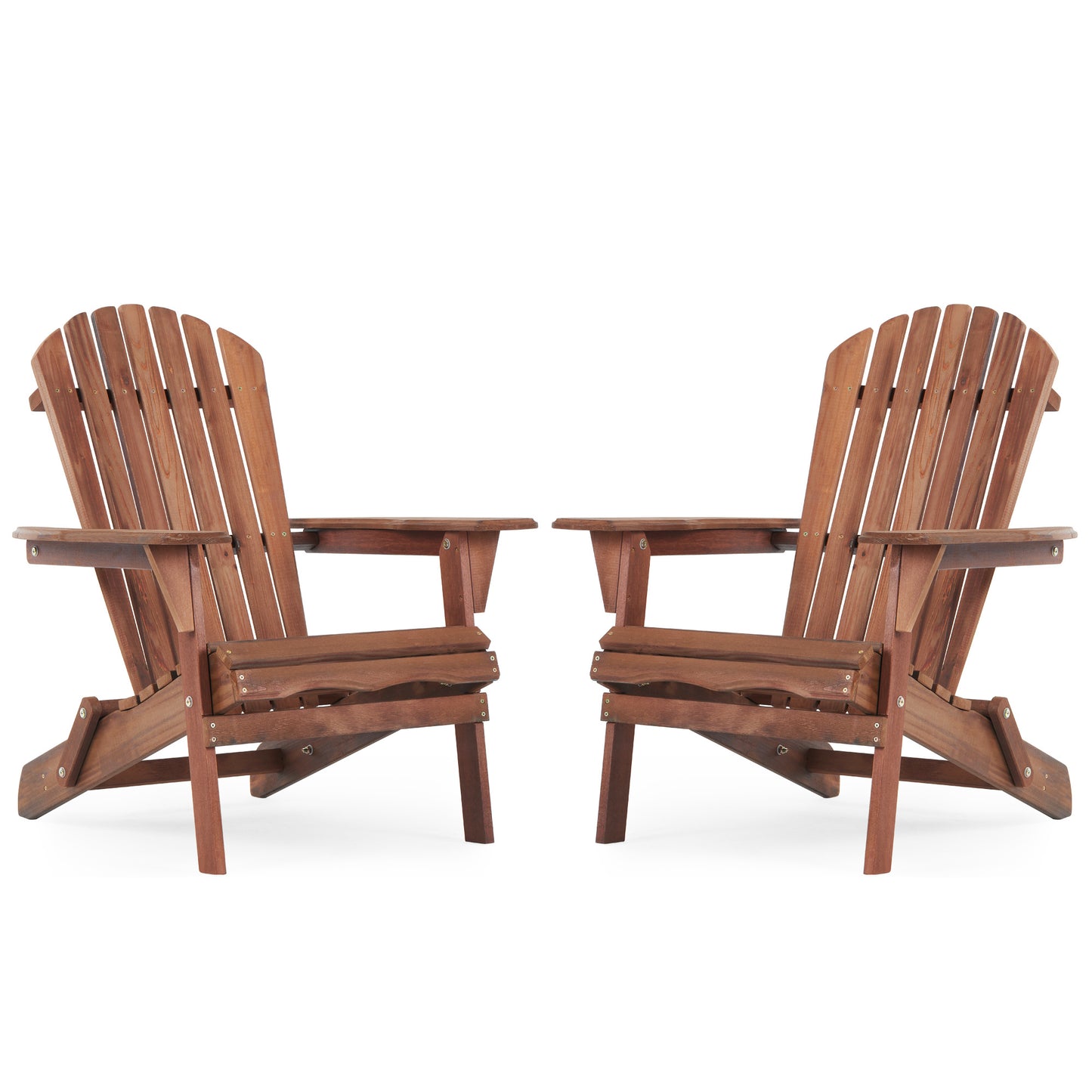 Noma Oversize Wooden Folding Adirondack Chair (Set of 2)