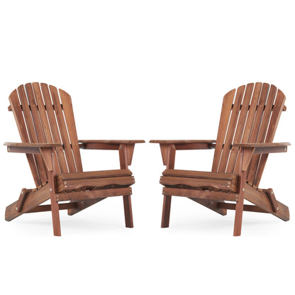 Noma Oversize Wooden Folding Adirondack Chair (Set of 2)