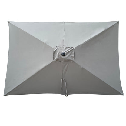 Zane 6 x 9 ft  Patio Umbrella with Crank - Gray