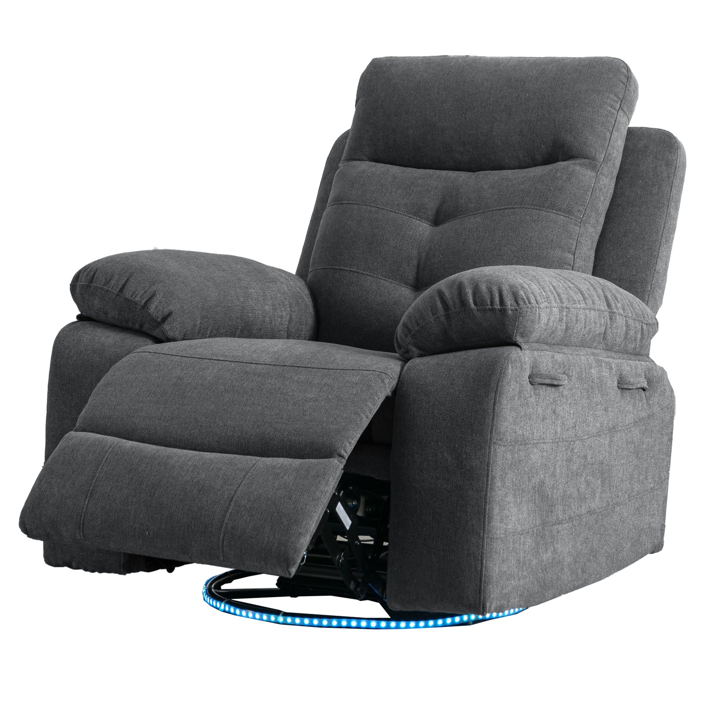 Aspen Power Recliner Glider Chair With Bluetooth Speaker - Dark Gray