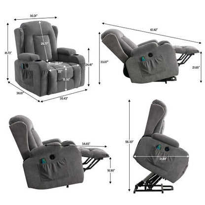 Parsons Power Lift Recliner Chair - Gray