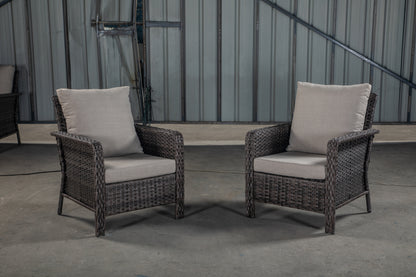 Irina Patio PE Rattan Wicker Sofa Chair (Set of 2)