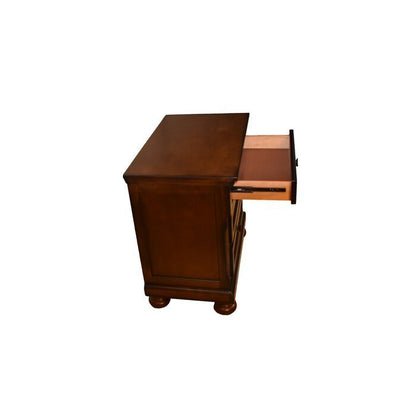 Baltimore Wood Nightstand with Hidden Jewelry Drawer - Dark Walnut