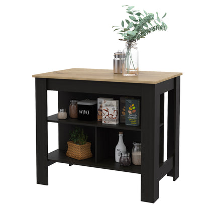 Rockaway Kitchen Island - Black