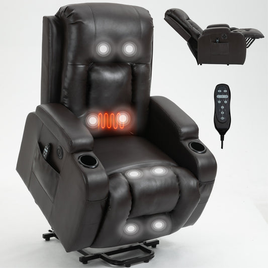 Logan Power Lift Recliner - Brown