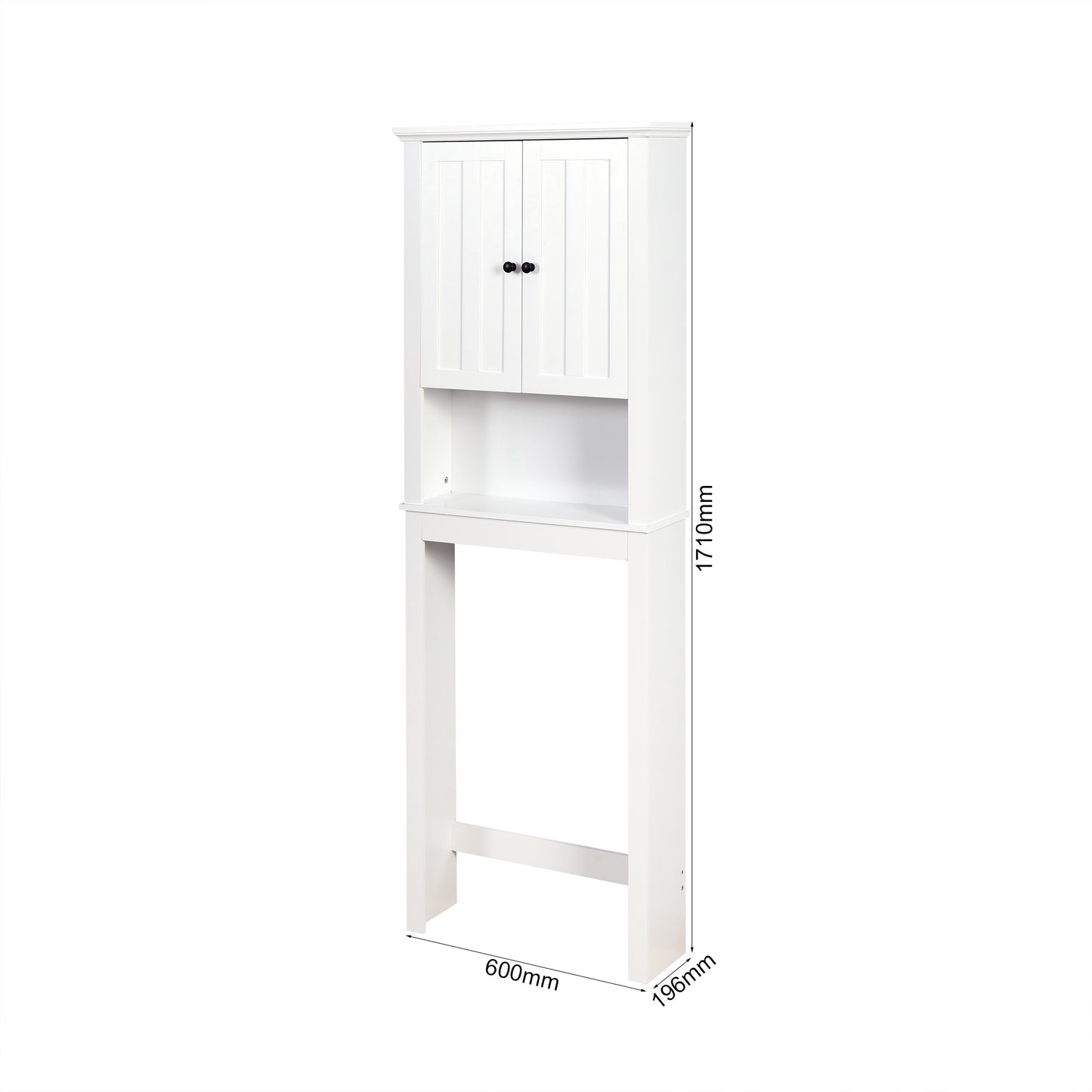 Wooden Space Saver Cabinet over Toilet - White