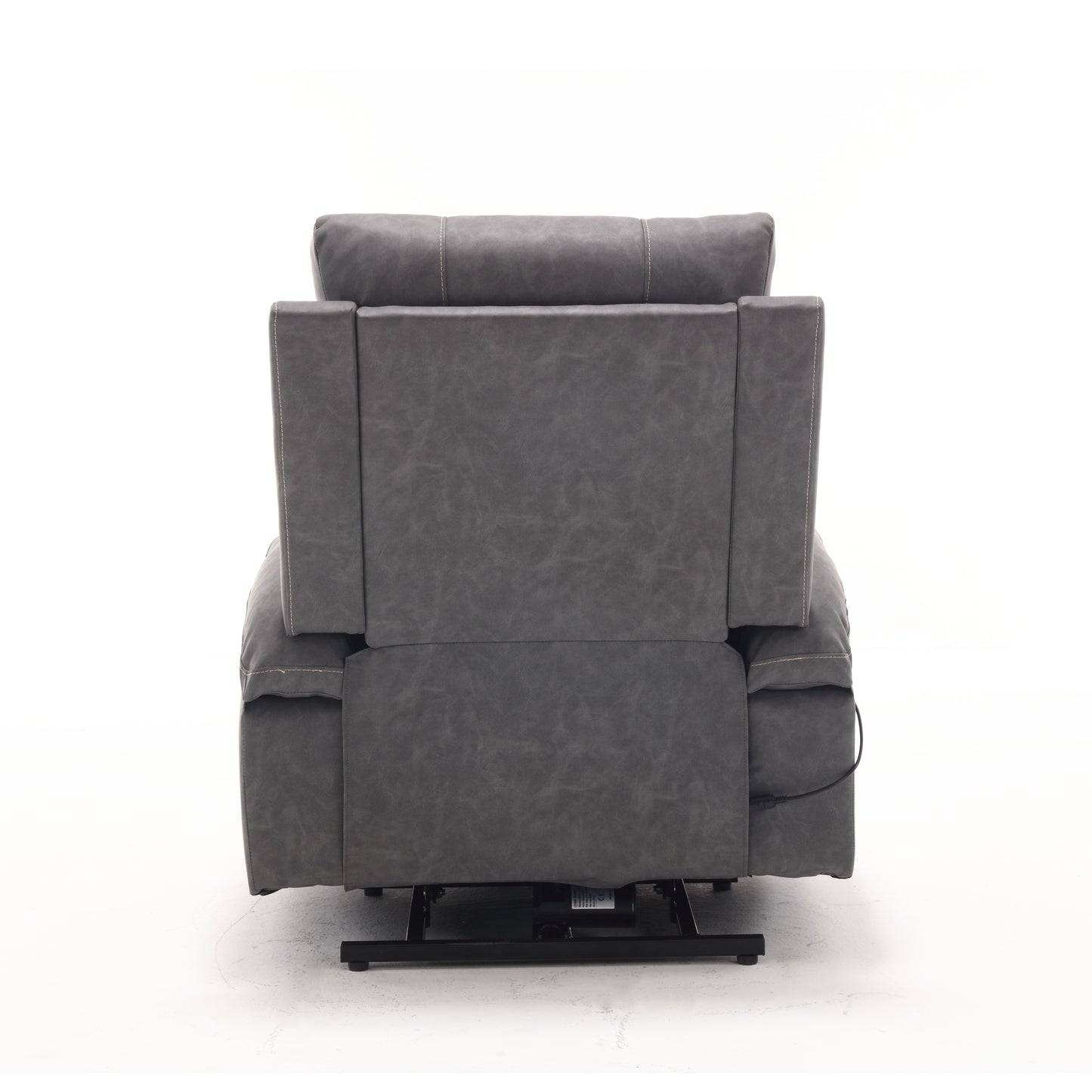 Elias Large Power Lift Recliner Chair with Massage - Gray