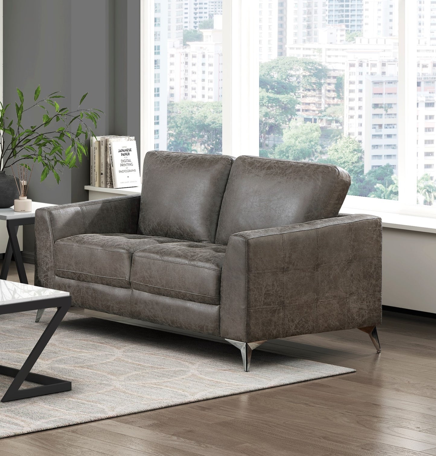 Ayala Loveseat - Brown