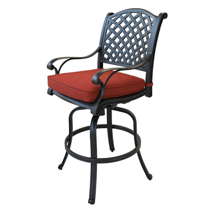 Mico Outdoor Aluminum Bar Stool (Set of 2) - Terracotta