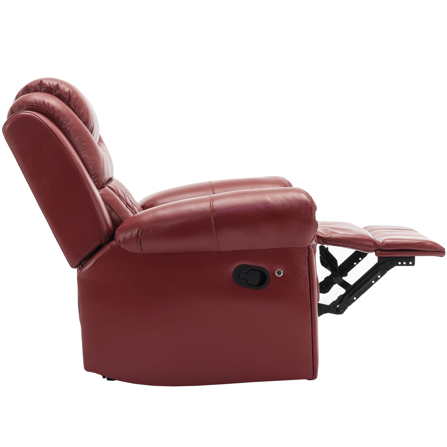 Milo Manual Recliner Chair with LED Light Strip - Red