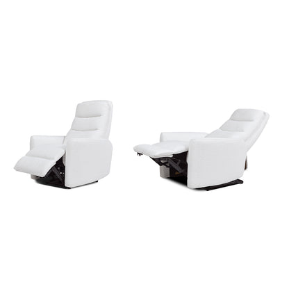 Bloomy High-Back Power Recliner Motion Chair - White