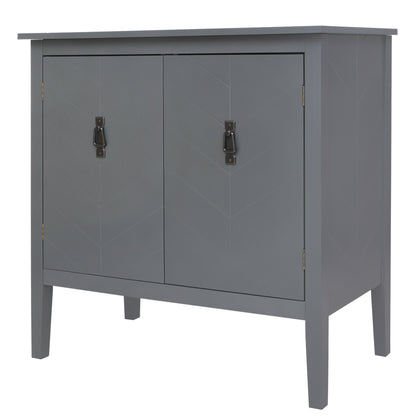 Aaron 2 Door Wooden Cabinets - Gray