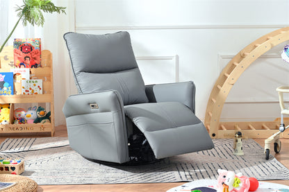 Amos Power Swivel Rocker Recliner Chair - Gray