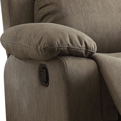 Aeon Polished Recliner with Pillow Top Arm - Gray