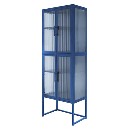 Nera II Tempered Glass Cabinet - Blue