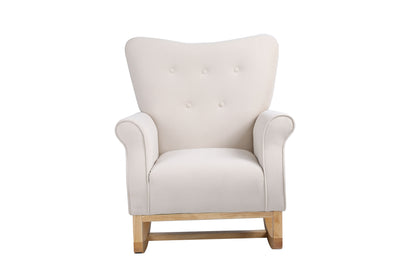 Jarvis Velvet Rocking Chair - Beige