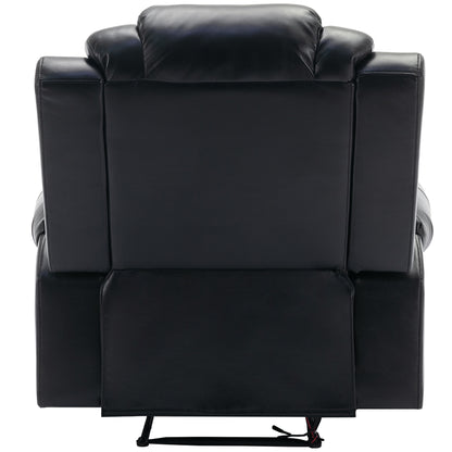 Milo Manual Recliner Chair with LED Light Strip - Black