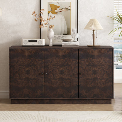 Lesia Pattern Storage Cabinet - Brown