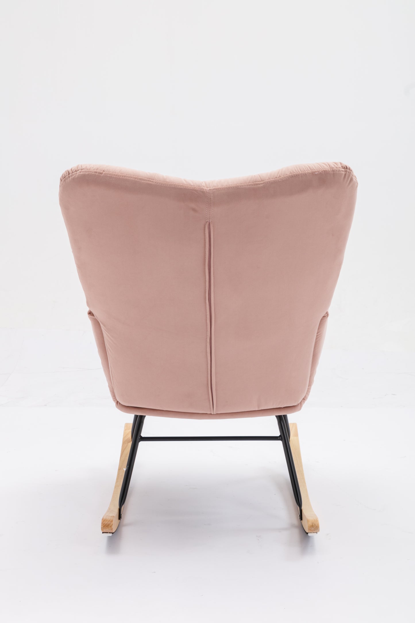 Noble Velvet Tufted Upholstered Rocking Chair - Pink