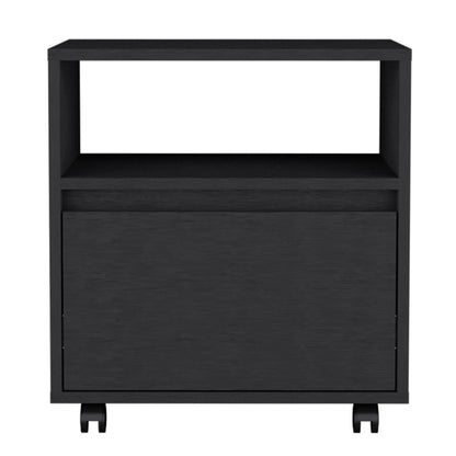 Austin Single Drawer Nightstand - Black