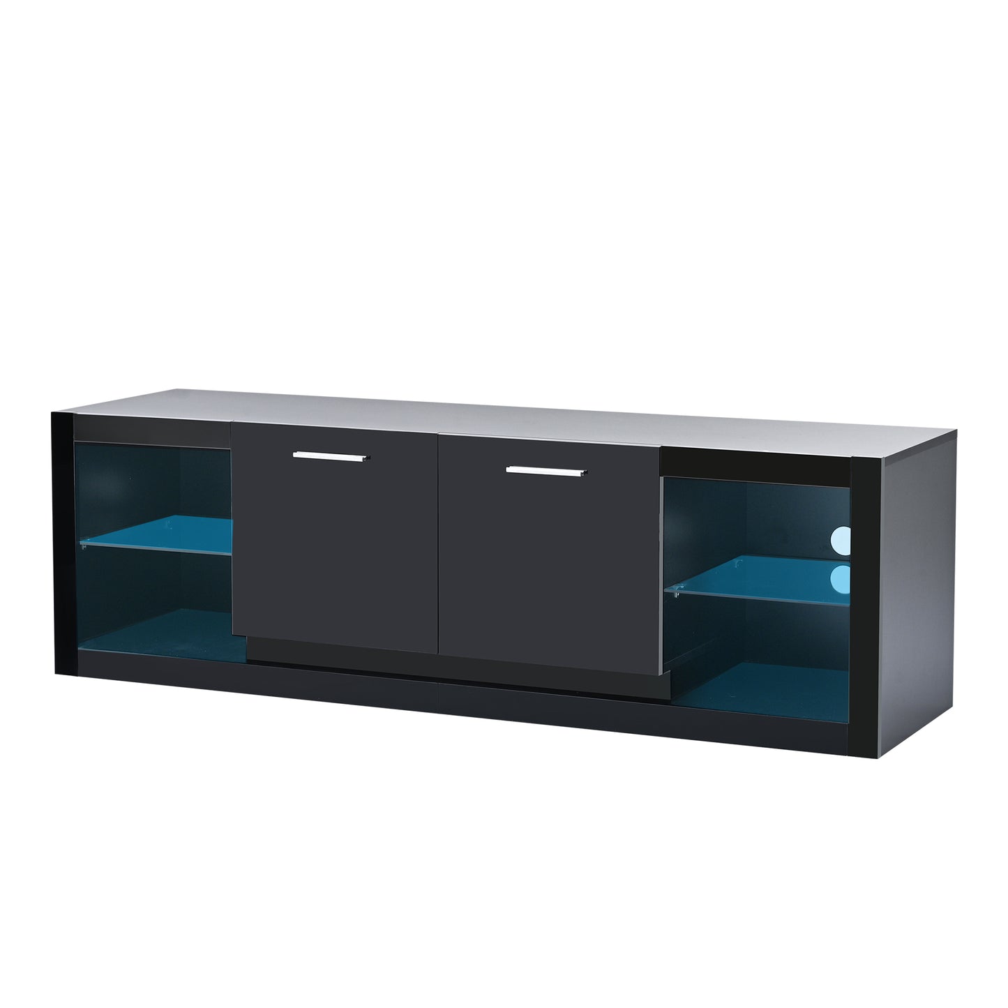 Bebe TV Stand with LED Color Changing Lights - Black