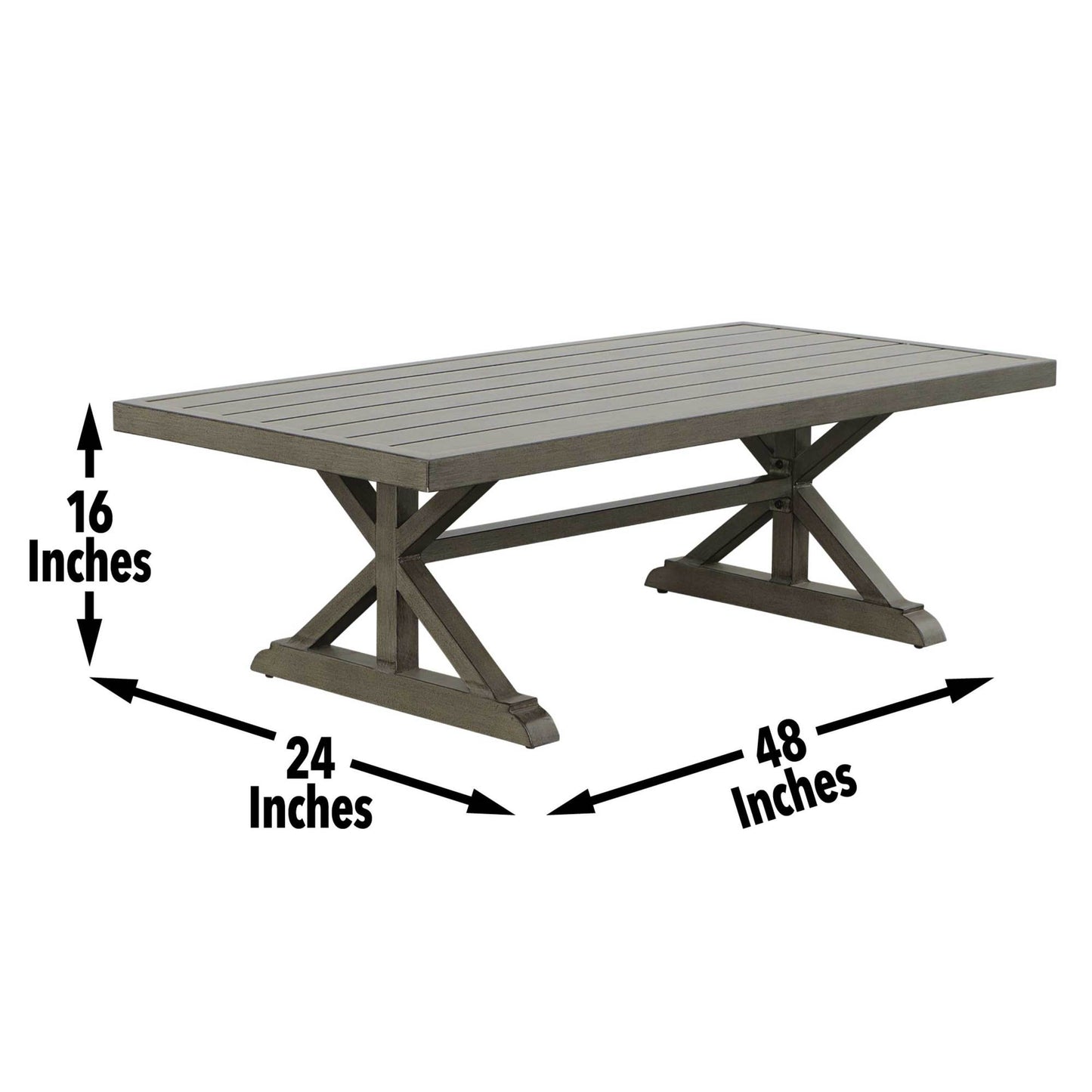 Nish Rust-Resistant Outdoor Coffee Table - Light Brown