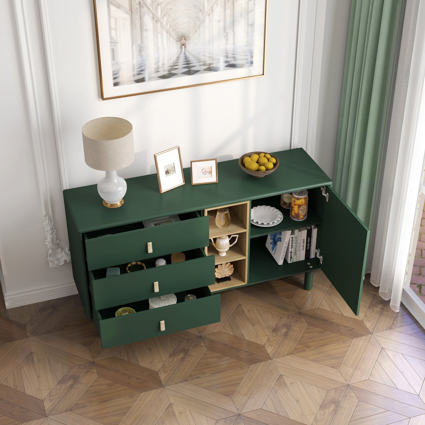 Haru Storage Wooden Cabinet - Green