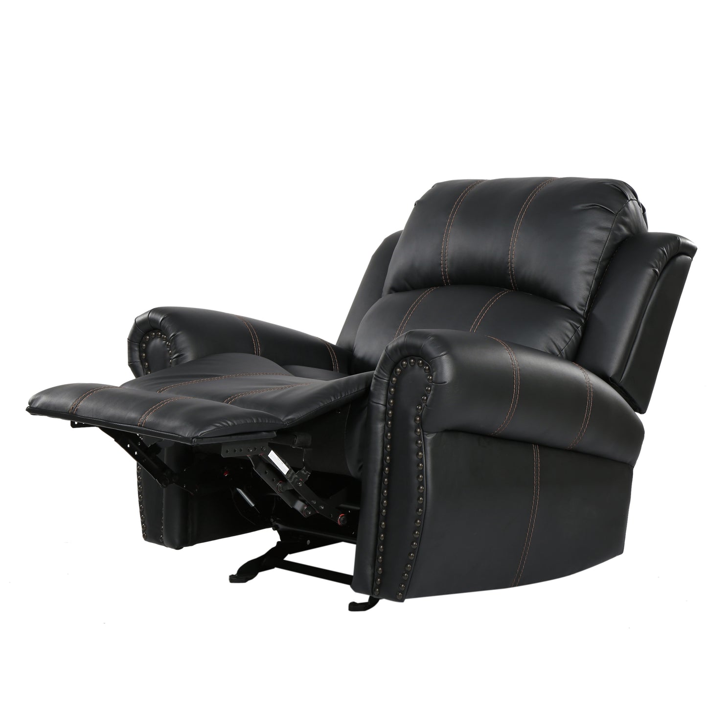 Ventura PU Glider Recliner Chair - Black