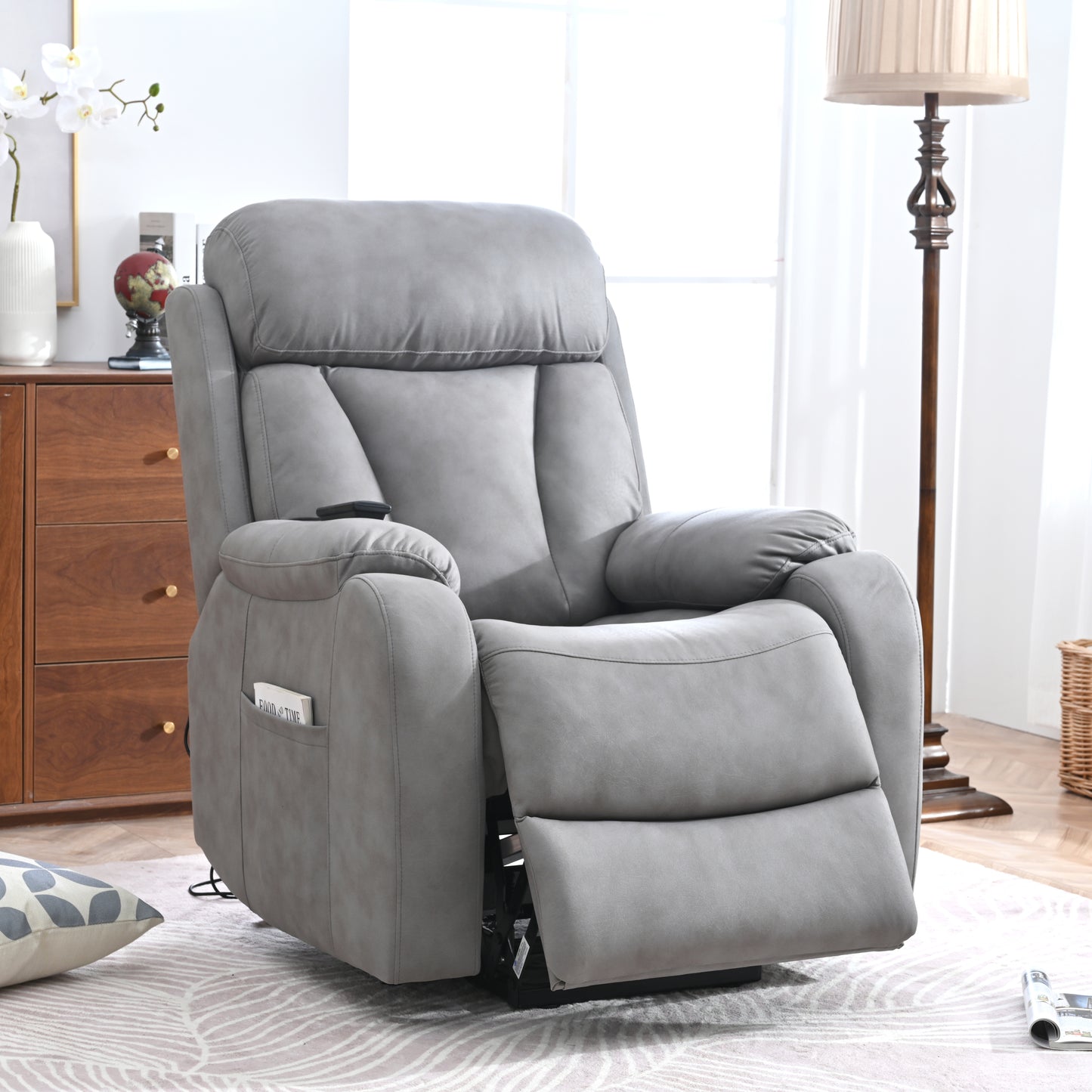 Rios Lift Chair Recliner - Light Gray