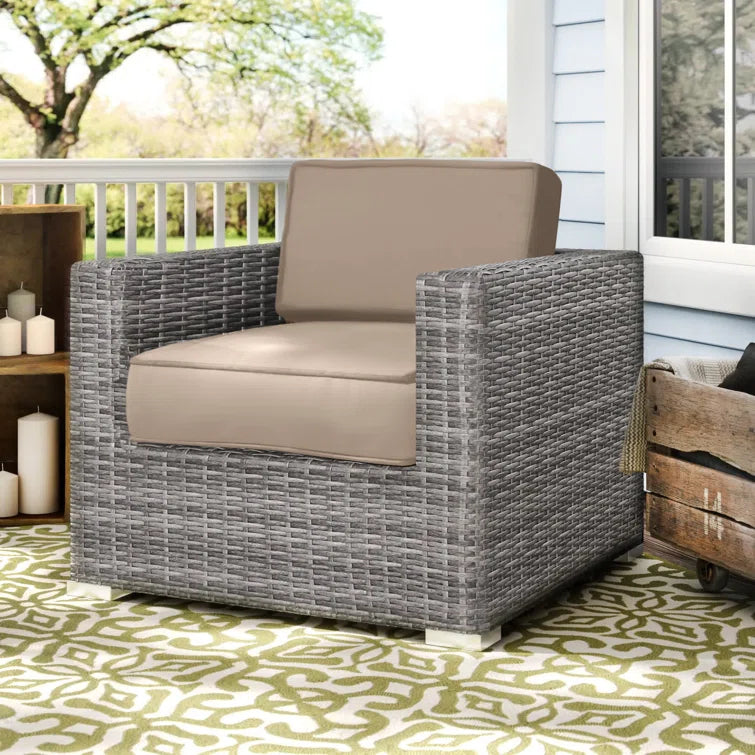 Vida Patio Chair with Cushions - Gray Mix