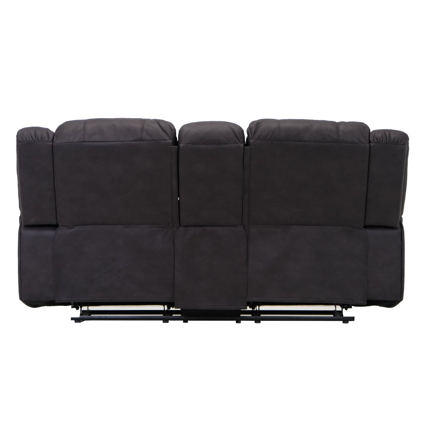 Marshall Black Reclining Console Loveseat