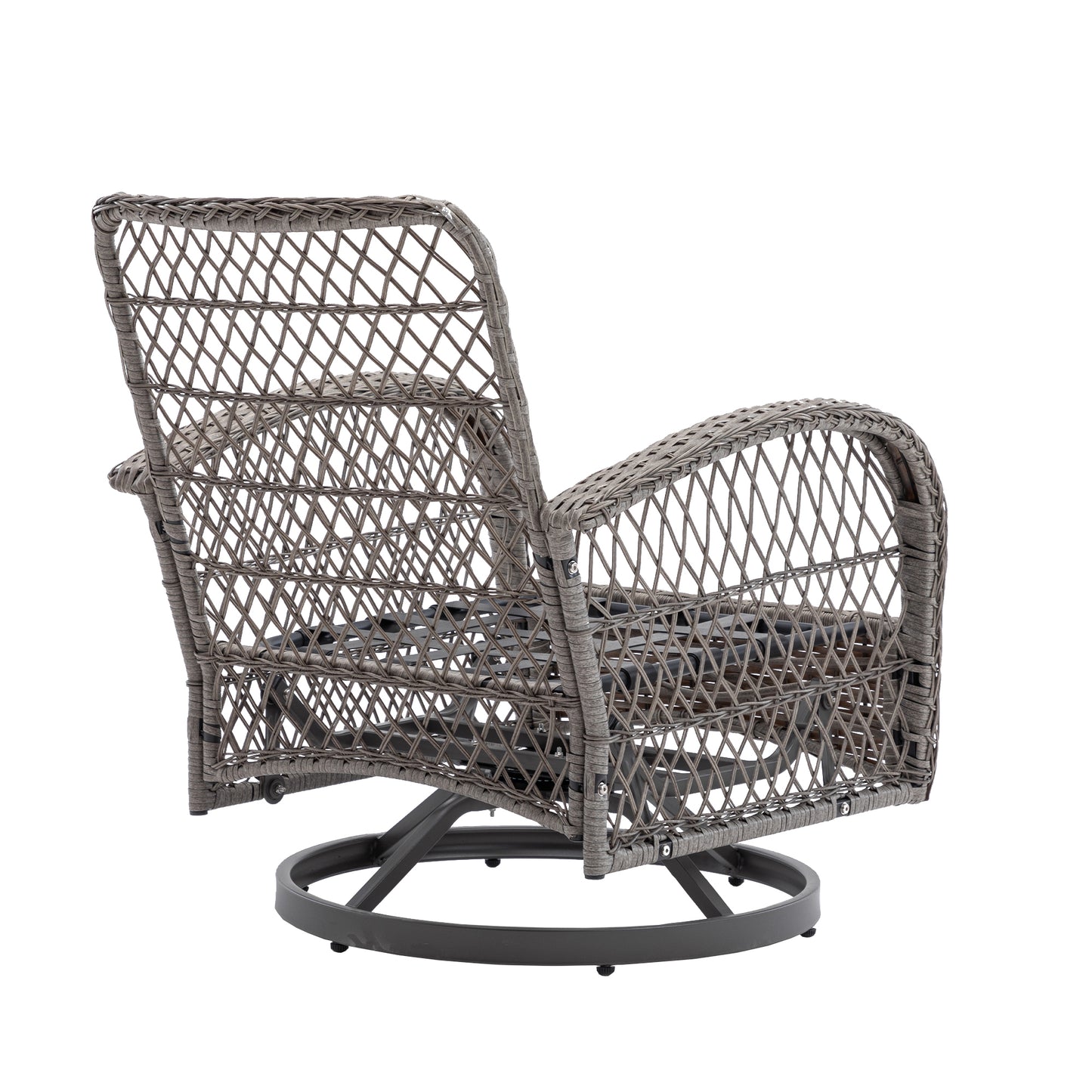 Tompkins 3 Pc Outdoor Swivel Rocker Patio Chairs - Khaki