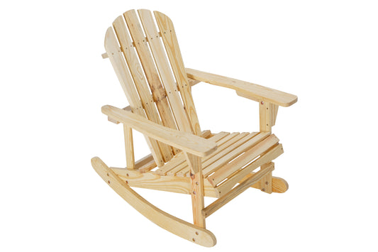 Garvin Adirondack Rocking Chair Solid Wood - Natural