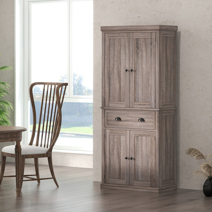 Spencer Tall Storage Cabinet - Brown