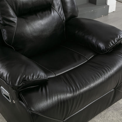 Meyer 360° Swivel and Rocking Manual Recliner Chair with a LED - Black