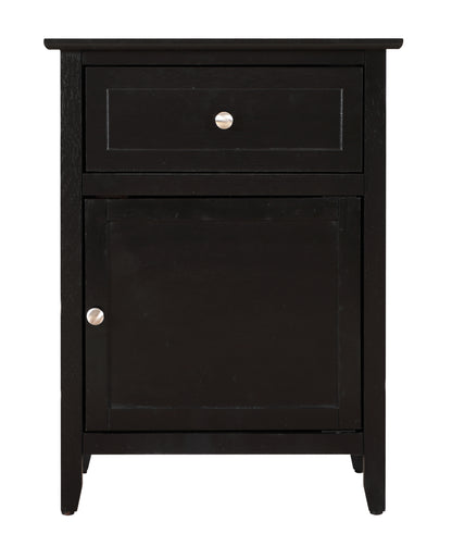 Izzy 1 Drawer 1 Door Nightstand - Black