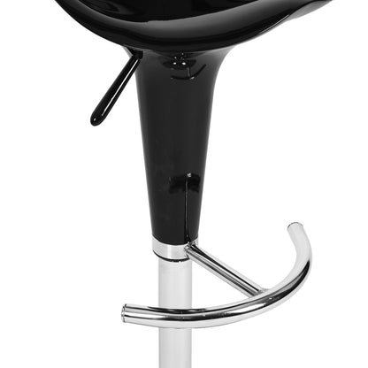 Space One Swivel Adjustable Height Bar Stools - Black Set of 2