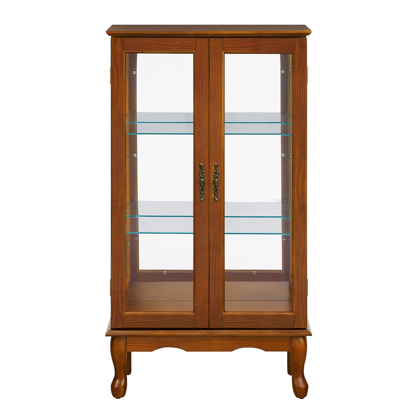 Karla Lighted Curio Diapaly Cabinet - Oak