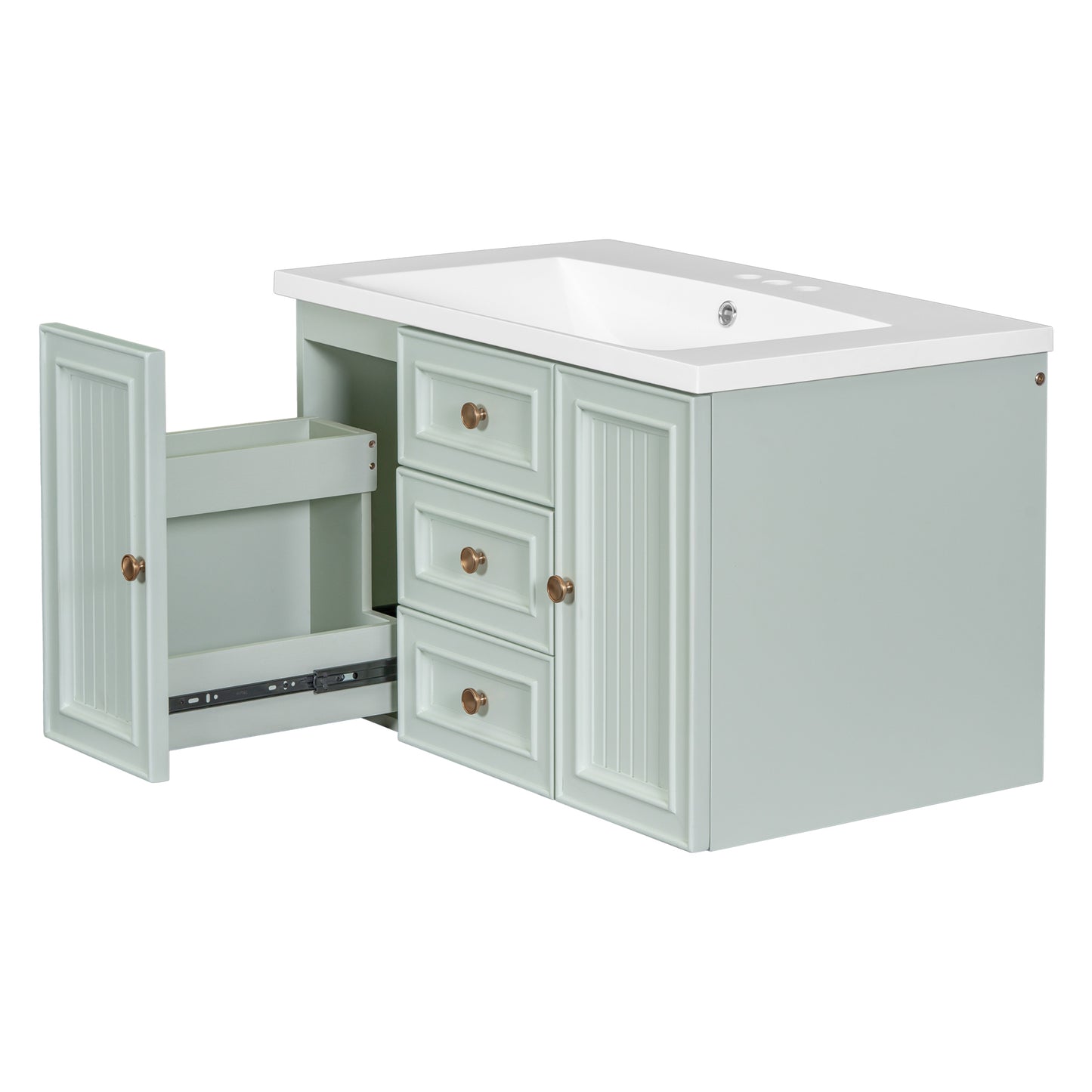 Greenwood Wall Mounted Bathroom Vanity