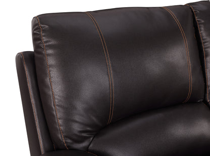 Kerr Leather-Air Recliining  Loveseat - Brown