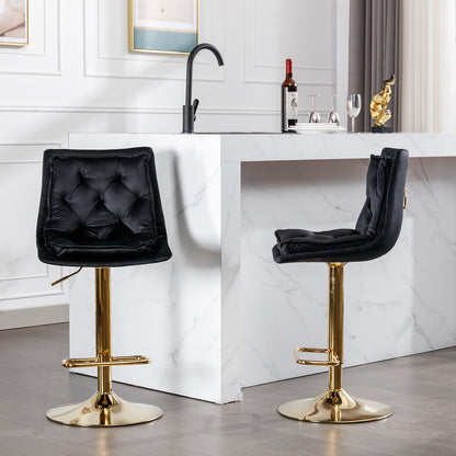 Valor Swivel Bar Stools - Black Set of 2