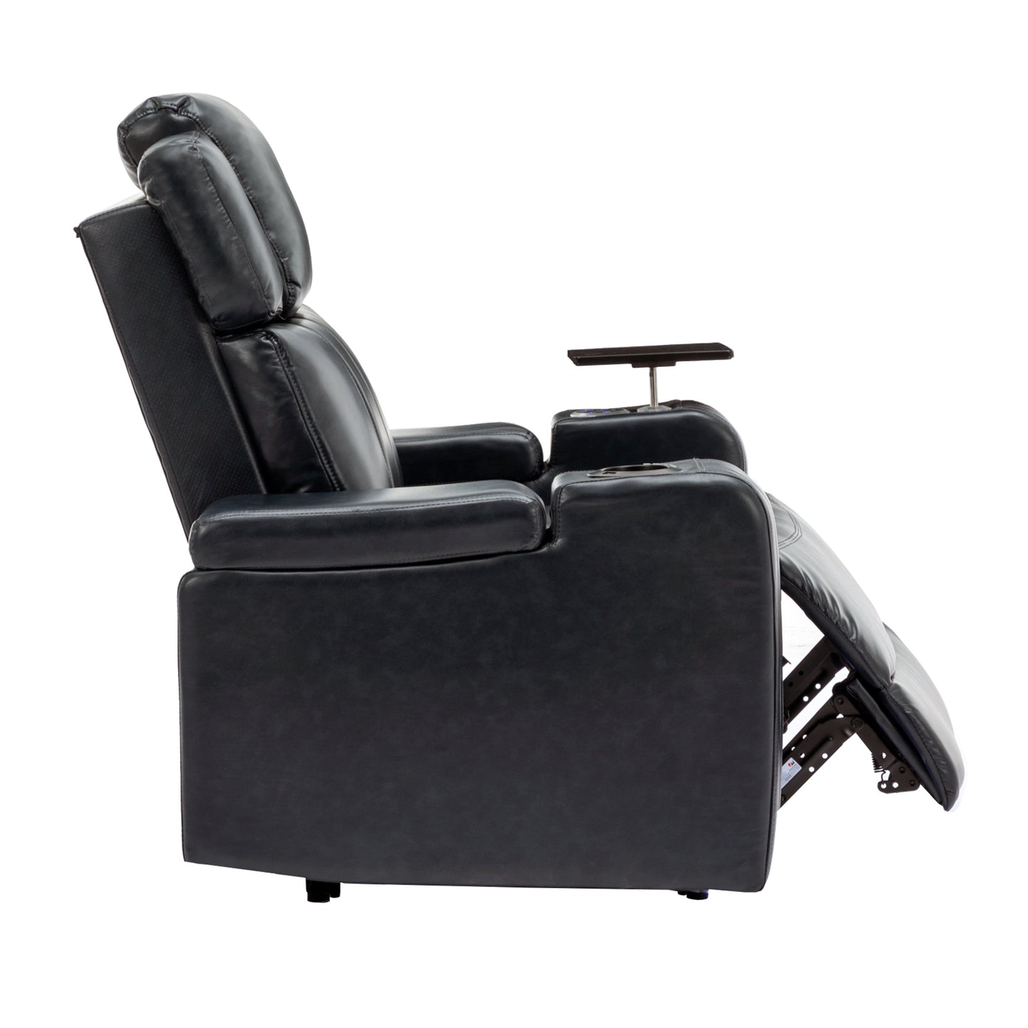 Xavier PU Leather Power Recliner - Black