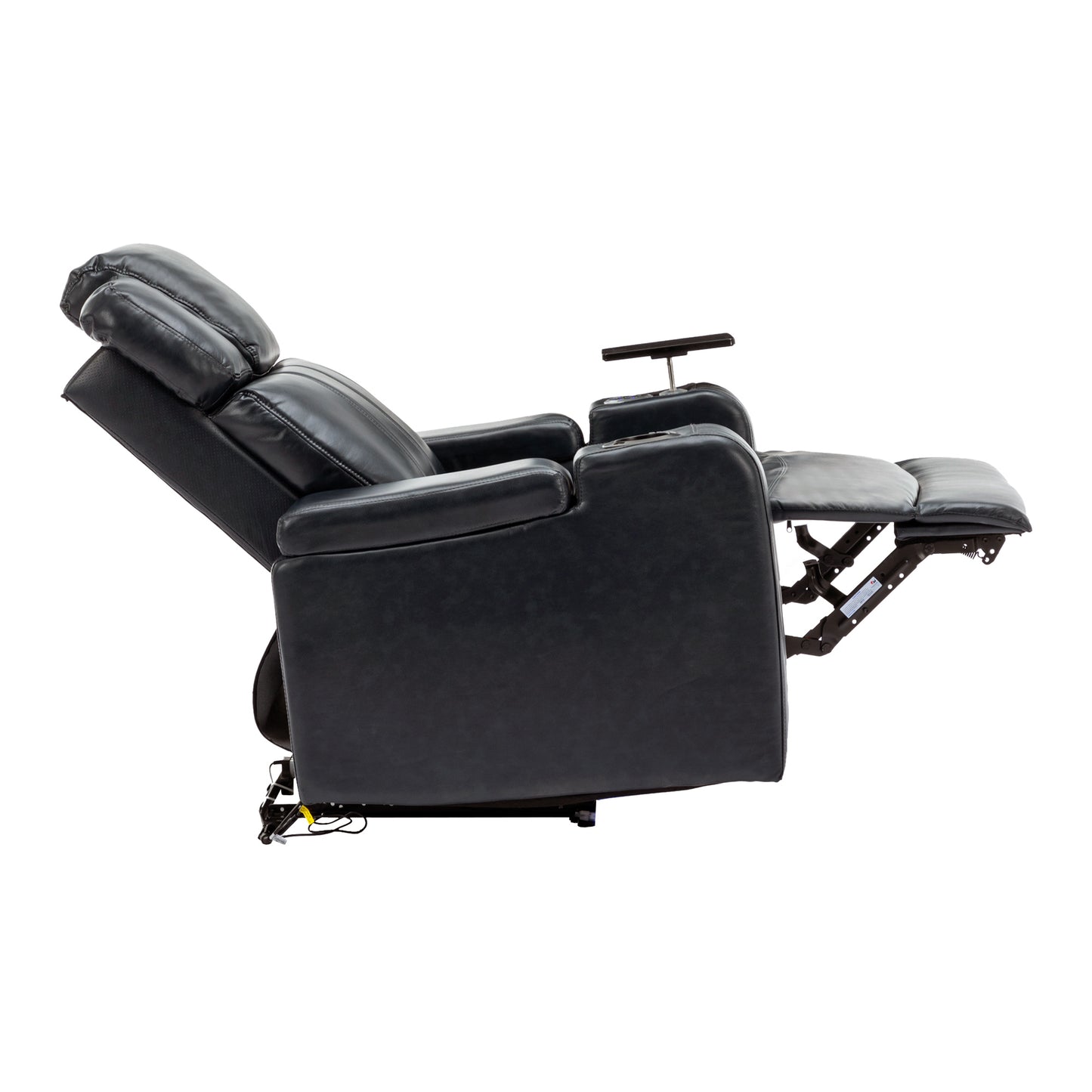 Xavier PU Leather Power Recliner - Black