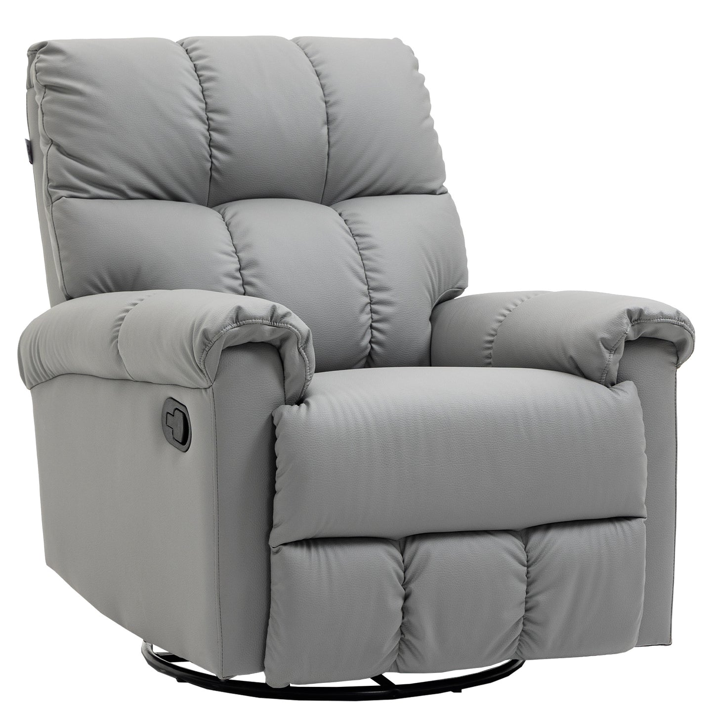 Davila Manual Reclining Chair with Footrest - Gray