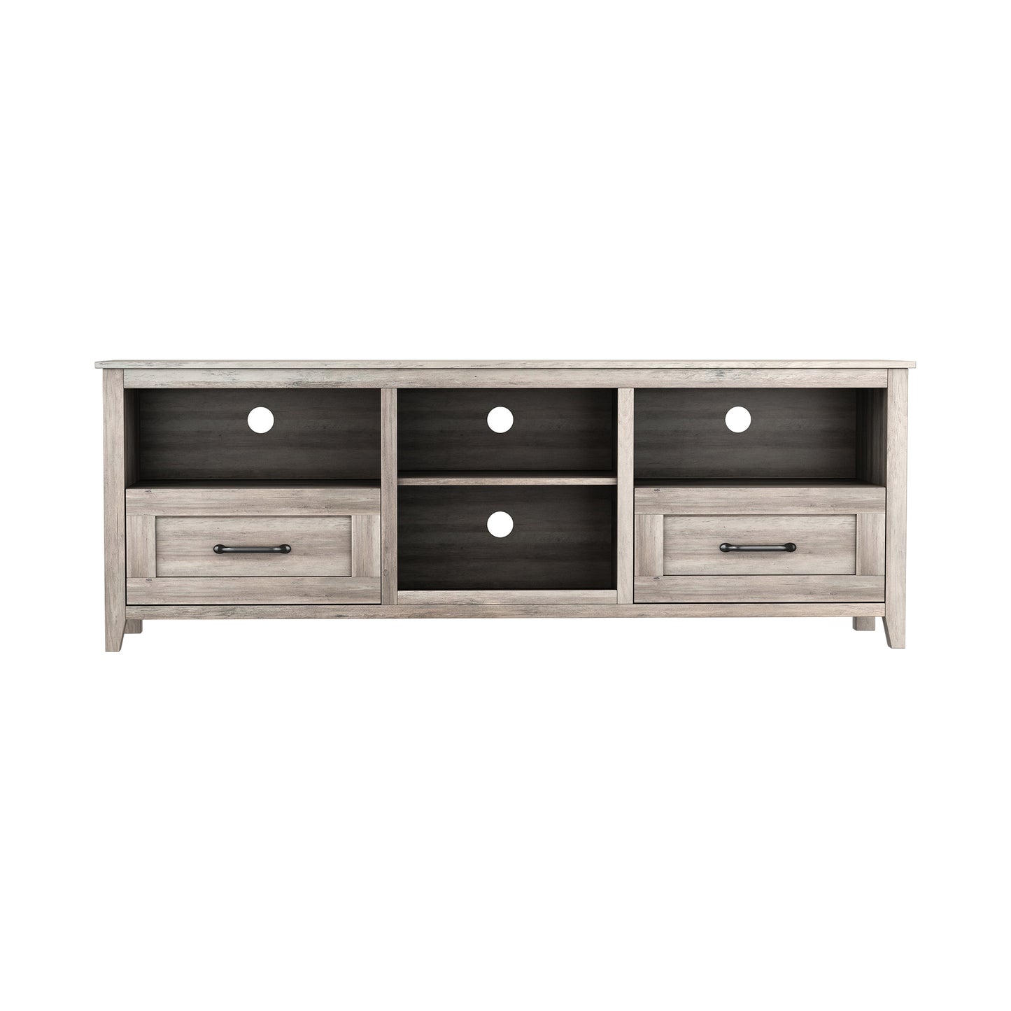 Sydney 70 Inches TV Stand with 2 Drawers - Grey Walnut