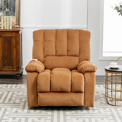 Parsons Power Recliner with Massage Function - Light Brown