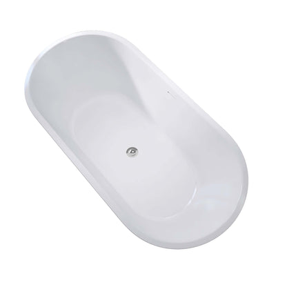 Madison 59" Minimalist  Acrylic Freestanding Soaking Bathtub  -  Matte Black